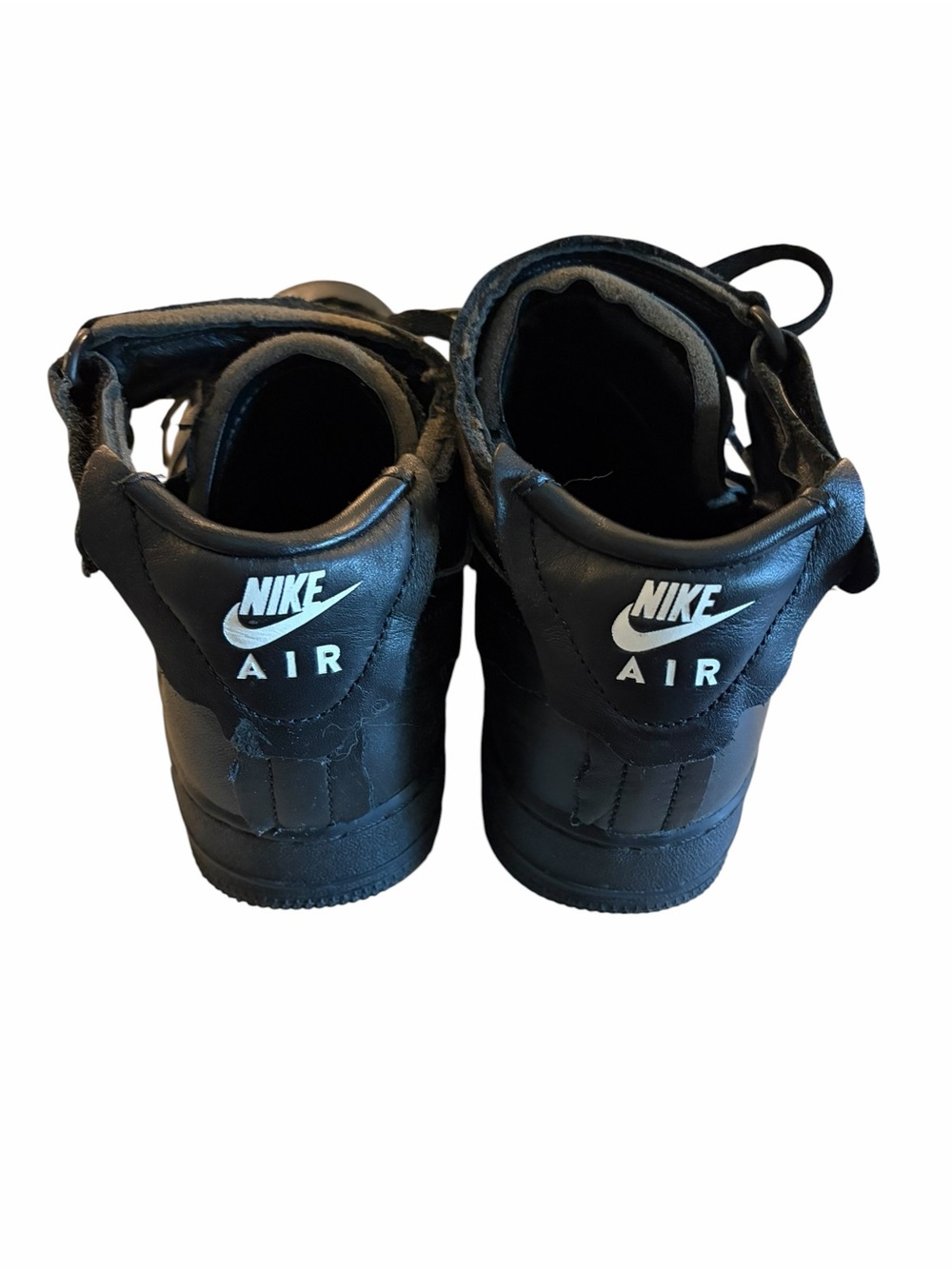 Nike Air Force 1 Mid x Comme des Garcons Black Leather High-Top Sneaker - Picture 4 of 7